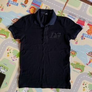 D&G Elegant Black Knitwear Polos shirt